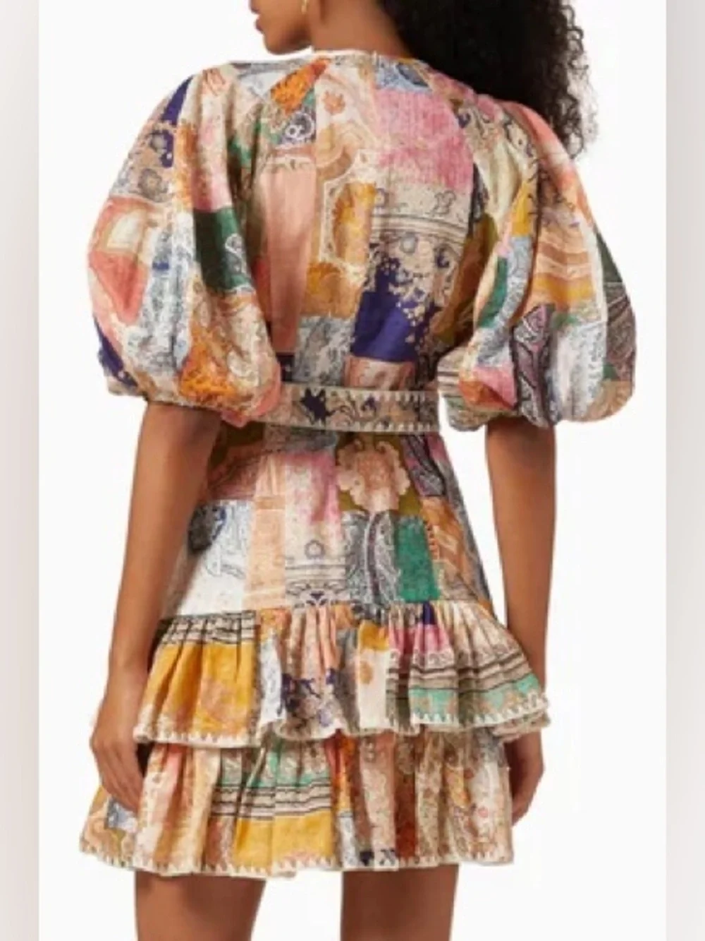 ZIMMERMANN patchwork mini dress ZIM 0 / US 2 Summer Línen‎ Blend